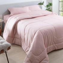 Edredom Solteiro Liso Satinee 300 Fios 1,80x2,50m Rosê