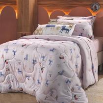 Edredom Solteiro Malha Altenburg Infantil Algodão Pet Chic