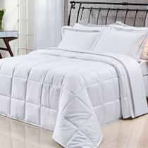 Edredom Solteiro Pádua 2Pçs Dupla Face Tecido Egípcio 400 Fios 100% Algodão Várias Cores