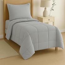 Edredom Solteiro Percal Luxo Premium Dupla Face Ultra Macio 1,50x2,40m Conforto Hotelaria Premium Inverno e Verão