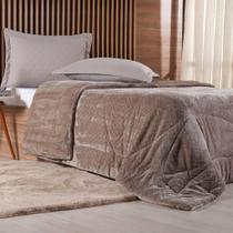 Edredom Solteiro Plush Sense Dupla Face 100% Poliéster 160x220cm