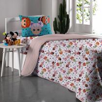 Edredom Solteiro Portallar Estampado Malha Mista Juju 150mx220m Rosa