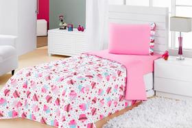 Edredom Solteiro Quarto Infantil Menina - Cupcake 1 Peça
