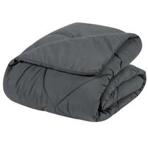 Edredom Solteiro Unique Dupla Face Micropercal 200 Fios 1 Peça - Grafite Edredom Solteiro Unique Dupla Face Micropercal 200 Fios 1 Peça - Grafite