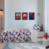 Edredom Spider Man 100% Algodão Dupla Face Portallar