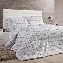 Edredom Styll King Dupla Face Quadriculado 02 Peças - 80% Algodão, 20% Poliéster
