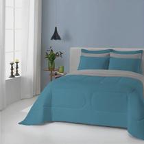 EDREDOM SUL LISO BICOLOR VV SOLTEIRO 1718 ALUMINIO - Têxtil Sul Brasil