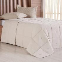 Edredom Super King Toque De Plumas 260 Fios New 260x280cm Amendoa