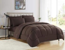 Edredom Sweet Home Collection Down Alternative Twin Brown