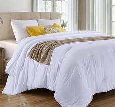 Edredom Utopia Bedding Solteiro 163x224 cm Branco para Todas as Estações