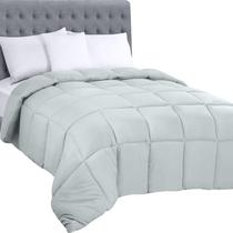 Edredom Utopia Bedding Twin Size All Season, cinza claro Edredom Utopia Bedding Twin Size All Season, cinza claro