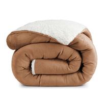 Edredom Versatil Queen Dupla Face Sherpa Toque Lã Carneiro - Apricot - 100% Poliéster Edredom Versatil Queen Dupla Face Sherpa Toque Lã Carneiro - Apricot - 100% Poliéster