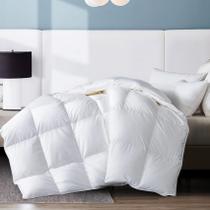 Edredom WhatsBedding Twin Size 160 x 220 cm de penas e plumas
