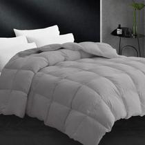 Edredón CYMULA King Size 229x270 cm Gris Oscuro