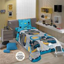 Edredon Dupla Face Microfibra Solteiro Estampado Batman - 1,40m x 2,10m