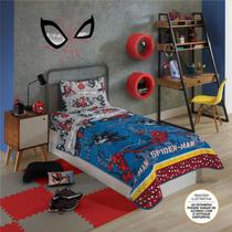 Edredon Dupla Face Microfibra Solteiro Estampado Spider-Man - 1,40m x 2,10m