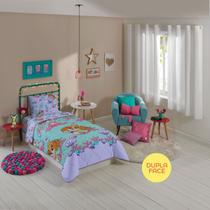 Edredon Dupla Face Solteiro Patrulha Canina Menina 1,40x2,10m Lepper