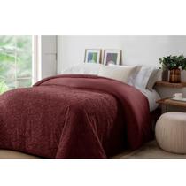 Edredon Jolitex Dupla Face Charmant King 2,20x2,40m Vinho Tannat Sofisticado Toque Macio