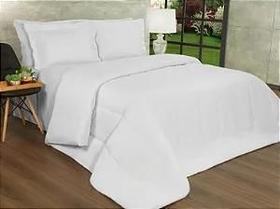 EDREDON LUF INFINITY QUEEN LISO BRANCO - 200 Fios Dupla Face