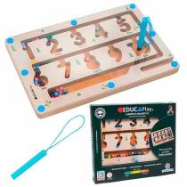 Educa Play Labirinto Magnético Brinquedo Educativo De Madeira Com Caneta Para Crianças Polibrinq
