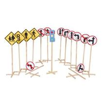 Educação de Trânsito 14 Placas + 1 Semáfaro Simples