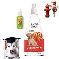 Educador Cães Kit Pet Clean Pipi Certo 30mL Xixi Não 500mL