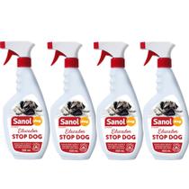 Educador Sanitário Canino Cães E Gatos Sanol Stop Dog 4 Unid