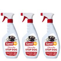 Educador Sanitário Canino Xixi Não Stop Dog - Stop Xixi Sanol 500ml 3 Unid