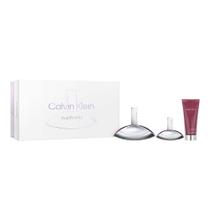 EEuphoria Calvin Klein Coffret Kit Perfume Feminino EDP Body Lotion Mini Euphoria