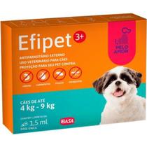 Efipet 3+ Antipulgas E Carrapatos Ibasa Para Cães De 4 A 9kg