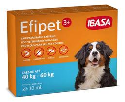 Efipet 3+ Cães 40kg A 60kg C/ 1 Pipeta 10ml - Ibasa