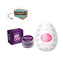 Egg Masturbador + 100Dor 6X1 Cream Lub Anal Multifunções 4G - For Sexy