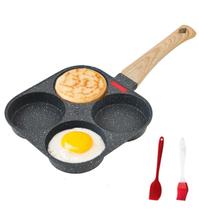 Egg Pan HUPECHAM com revestimento antiaderente de granito de 4 xícaras com acessórios