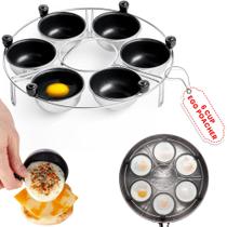 Egg Poacher Insert Eggssentials em aço inoxidável, 6 xícaras
