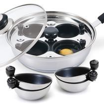 Egg Poacher Pan Eggssentials, antiaderente, com 4 xícaras para escaldar