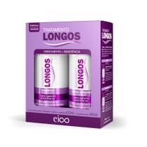 Eico Cabelos Longos Shampoo Fortalecimento Reduz Oleosidade + Condicionador Leave-in Hidratação Reposição Vitaminas 450ml