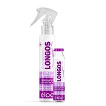 Eico Cabelos Longos Spray Leave-In Finalizador Proteção Térmica Solar 120ml + Megadose Creme Tratamento Hidratação Crescimento Fortalecimento 45ml