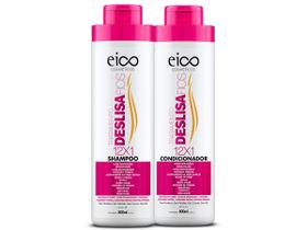 Eico Deslisa Fios Kit Shampoo + Condicionador 800ml - Eico Cosméticos