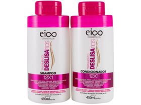 Eico Deslisa Fios Shampoo Hidratante 450ml + Condicionador Desmaia 400ml Brilho Maciez Alinhamento Antifrizz Reduz Volume Desembaraço Eico Deslisa Fios Shampoo Hidratante 450ml + Condicionador Desmaia 400ml Brilho Maciez Alinhamento Antifrizz Reduz Volume Desembaraço
