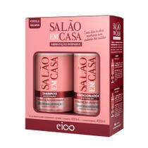 Eico Kit Hidratação Intensiva Shampoo 450ml + Condicionador 400ml Tratamento Cabelos Ressecados e Opacos