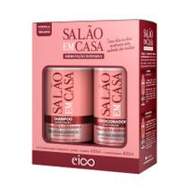 Eico Kit Hidratação Intensiva Shampoo 450ml + Condicionador 400ml Tratamento Cabelos Ressecados - Eico Cosméticos