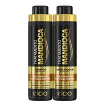 Eico Mandioca Shampoo + Condicionador 800ml Ação 12 em 1 Hidratação Nutrição Proteção Cor Crescimento Brilho Maciez Fortalecimento
