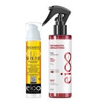 Eico Óleo Reparador e Reconstrutor Capilar Sublime 50ml Eico Professional Spray Fluido Revitalizante Tratamento Obrigatório 200ml