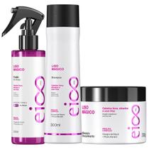 Eico pro Kit Liso Mágico Shampoo 300ml + Máscara Nutritiva 300g + Óleo reparador 100ml