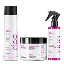 Eico Pro Liso Mágico - Shampoo 300ml + Máscara 300g + Fluído 200ml Eico Pro Liso Mágico - Shampoo 300ml + Máscara 300g + Fluído 200ml