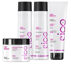 Eico Pro Liso Mágico Shampoo Condicionador Máscara Leave-in - Eico Cosméticos