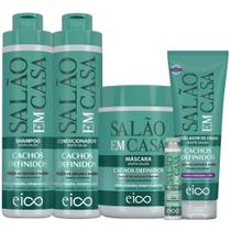 Eico Salão Em Casa Cachos Definidos Ondas 800Ml (5 Produtos)