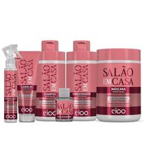 Eico Salão Em Casa Hidratação Intensiva Shampoo e Condicionador 450ml + Máscara 1Kg + Finalizadores Eico Salão Em Casa Hidratação Intensiva Shampoo e Condicionador 450ml + Máscara 1Kg + Finalizadores