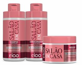 Eico Salão Em Casa Sh + Cond 850ml + Máscara Hidratação 270g