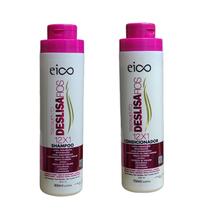 Eico Tratamento Deslisa fios Shampoo 800ml e Condicionador 750ml - Eico Cosméticos